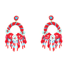 Load image into Gallery viewer, BEADED STATEMENT PARTY EARRINGS

