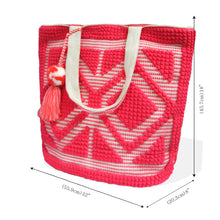 Load image into Gallery viewer, PINK TERRY BEACH BAG FOR WOMEN UNIQUE EMBROIDERY SHOULDER BAG
