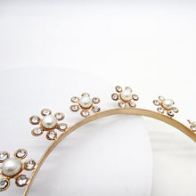 Load image into Gallery viewer, PEARL &amp; RHINESTONE FLOWER METAL HEADBAND FOR WOMEN PARTY HAIR ACCESSORIES
