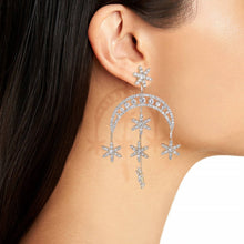 Load image into Gallery viewer, MOON &amp; STAR DROP STATEMENT EARRINGS
