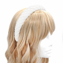 Load image into Gallery viewer, GRID PEARL BEADED HEADBAND
