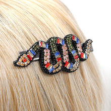Load image into Gallery viewer, SNAKE SPARKLY RHINESTONE HAIR CLIP
