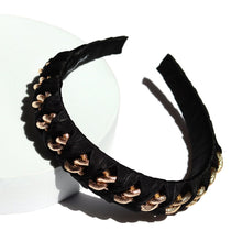 Load image into Gallery viewer, BLACK BOLD METAL CHAIN HEADBAND
