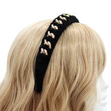 Load image into Gallery viewer, BLACK BOLD METAL CHAIN HEADBAND

