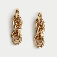 Load image into Gallery viewer, METAL LINKED CHAIN  DROP EARRINGS
