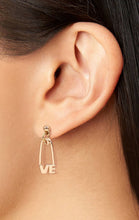 Load image into Gallery viewer, MINI SIZED LOVE LETTER DROP EARRINGS
