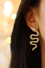 Load image into Gallery viewer, METAL SNAKE STATEMENT EARRINGS
