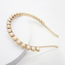 Load image into Gallery viewer, IVORY PEARL HOLIDAY PARTY TIARA HEADBAND FOR WOMEN FASHION HAIR ACCESSORIES
