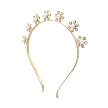 Load image into Gallery viewer, PEARL &amp; RHINESTONE FLOWER METAL HEADBAND FOR WOMEN PARTY HAIR ACCESSORIES
